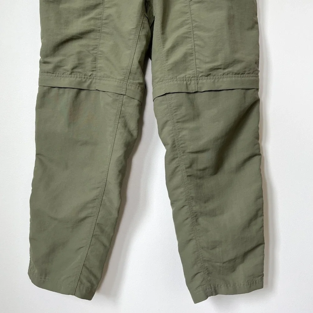 The North Face Paramount Trail Convertible Pants Mens Large Green Hiking Belted